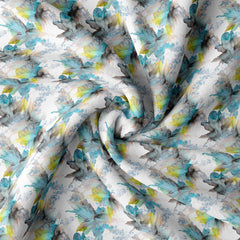 Bloom'N'Jazz leaves in blue Muslin Fabric Co-Ord Set