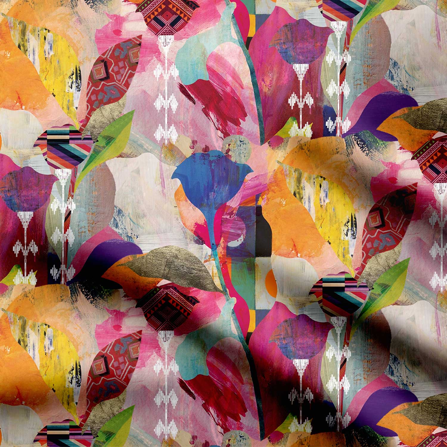 Vibrant Ikat Fusion-42103, Abstract, All Designs, Chinnon Chiffon, cotton, Cotton Canvas, Cotton Poplin, Cotton Satin, Crepe, FEATURED ARTIST DESIGNS, Giza Cotton, Light Chiffon, Modal Satin, Muslin, Natural Crepe, Organic Cotton Bamboo, Organza, Organza Satin, pashmina, Poly Canvas, Poly Cotton, Pure Linen, Rayon, Samaya Sath, Satin, Satin Linen, Velvet Velure, Viscose Dola Silk, Viscose Georgette, Watercolor-Symplico