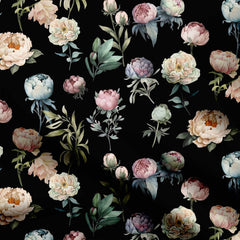 Carnation Floral on Black-42411, All Designs, Chinnon Chiffon, cotton, Cotton Canvas, Cotton Poplin, Cotton Satin, Crepe, FEATURED ARTIST DESIGNS, Floral, Giza Cotton, Light Chiffon, Modal Satin, Muslin, Natural Crepe, Organic Cotton Bamboo, Organza, Organza Satin, pashmina, Poly Canvas, Poly Cotton, Pure Linen, Rayon, Satin, Satin Linen, Velvet Velure, Vinath Mishra, Viscose Dola Silk, Viscose Georgette-Symplico