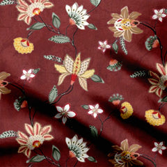 Satin 1 Meter Vibrant Traditions Print Fabric