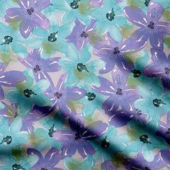 Violets Light Aqua Watercolor-42694, Aarav Patel, All Designs, Chinnon Chiffon, cotton, Cotton Canvas, Cotton Poplin, Cotton Satin, Crepe, FEATURED ARTIST DESIGNS, Floral, Giza Cotton, Light Chiffon, Modal Satin, Muslin, Natural Crepe, Organic Cotton Bamboo, Organza, Organza Satin, pashmina, Poly Canvas, Poly Cotton, Pure Linen, Rayon, Satin, Satin Linen, Velvet Velure, Viscose Dola Silk, Viscose Georgette, Watercolor-Symplico