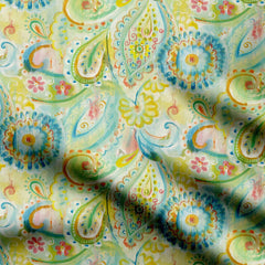 Spring Dream Paisley-42726, All Designs, Chinnon Chiffon, cotton, Cotton Canvas, Cotton Poplin, Cotton Satin, Crepe, FEATURED ARTIST DESIGNS, Floral, Giza Cotton, Light Chiffon, Modal Satin, Muslin, Natural Crepe, Organic Cotton Bamboo, Organza, Organza Satin, Paisley, pashmina, Poly Canvas, Poly Cotton, Pure Linen, Rayon, Satin, Satin Linen, Velvet Velure, Vinath Mishra, Viscose Dola Silk, Viscose Georgette, Watercolor-Symplico