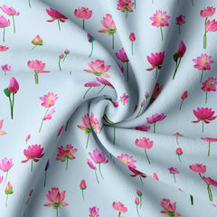 Celestial lotus Satin Linen Fabric Co-Ord Set