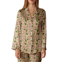 Lotus bud Mint Muslin Fabric Co-Ord Set