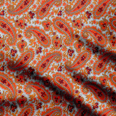 Mustered and Orange Paisley-Akshay Gaykwad, All Designs, Chinnon Chiffon, cotton, Cotton Canvas, Cotton Poplin, Cotton Satin, Crepe, Giza Cotton, Light Chiffon, Modal Satin, Muslin, Natural Crepe, Organic Cotton Bamboo, Organza, Organza Satin, Paisley, pashmina, Poly Canvas, Poly Cotton, Pure Linen, Rayon, Satin, Satin Linen, Tyohar, Velvet Velure, Viscose Dola Silk, Viscose Georgette-Symplico