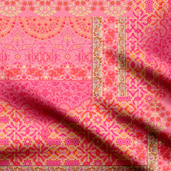 Pink Windows jali Modal Satin