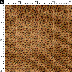 Organza 3 Meters Mini Brown Chintz Print Fabric