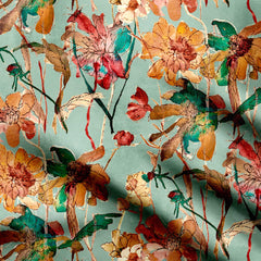 Retro flowers Chiffon