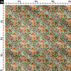 Retro flowers Chiffon