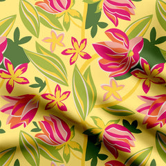 Colorful floral pattern Chiffon