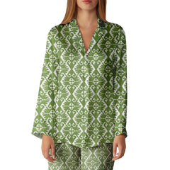 Ikat Impress Silk Satin Fabric Co-Ord Set