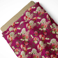 Red Rose Symphony Pashmina Fabric