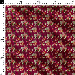 Red Rose Symphony Pashmina Fabric