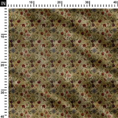 Olive Oasis Velvet Fabric