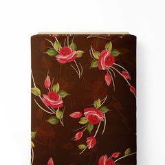 Radiant Roses Velvet Fabric