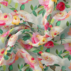 Rosy Radiance Modal Satin Fabric