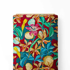 Tropical jaam Fruit Velvet Fabric