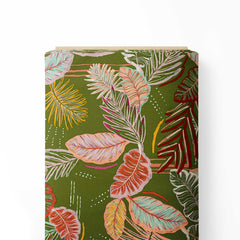 Whispering Palms Velvet Fabric