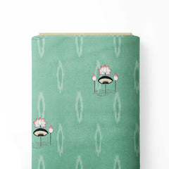 Light Green Lotus Ikat