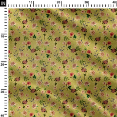 Cotton Silk 1 Meter Floral Abundance Print Fabric