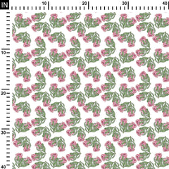 Cotton 1 Meter Protea Floral Design Print Fabric