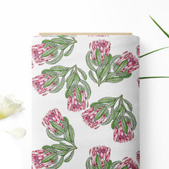 Cotton 1 Meter Protea Floral Design Print Fabric