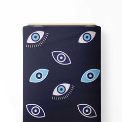 Cotton 2 Meters Eyes Print Fabric