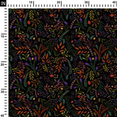 Cotton satin 3 Meters Grassland beetles Print Fabric