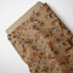 Brown lotus Kalamkari