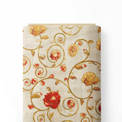 Regal Rosewood Satin Linen Fabric