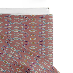 Iridescent Ikat Satin Linen Fabric