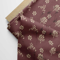 Whimsical Wine Satin Linen Fabric