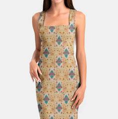 Mystical Mughal Satin Linen Fabric