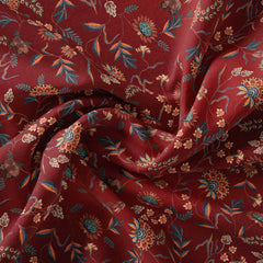 Royal Kalamkari Satin Linen Fabric