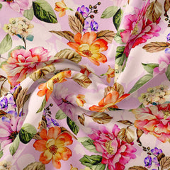 Orchid Opulence Modal Satin Fabric