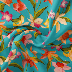 Lily Lagoon Modal Satin Fabric