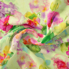 Garden Harmony Modal Satin Fabric