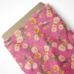 Wildflower Whimsy Modal Satin Fabric