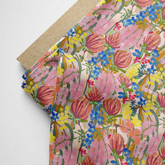 Tulip Tapestry Modal Satin Fabric