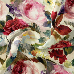 Wild Rose Waltz Modal Satin Fabric