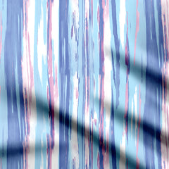 Blue Horizon Watercolor Print Fabric