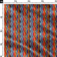 Ruby Ripples Print Fabric