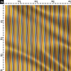 Yellow Wavy Stripes Print Fabric