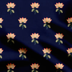 Apsara Lotus Pichwai Print Fabric