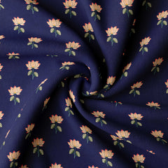 Apsara Lotus Pichwai Silk Satin Fabric Co-Ord Set