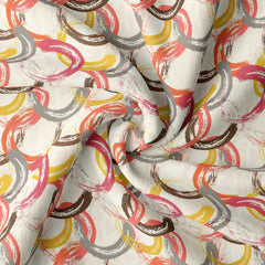 Hue Circles Satin Linen Fabric Co-Ord Set