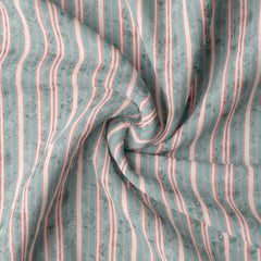 Delicate Stripe Satin Linen Fabric Co-Ord Set