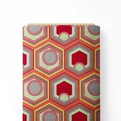 Whimsical Hexagon Print Fabric