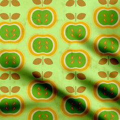 Green apple Print Fabric