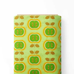 Green apple Print Fabric